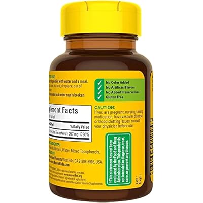 Nature Made Vitamin E 400 I.U. Softgels 100 ea (Pack of 2)