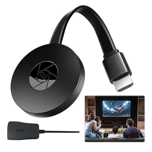 Wireless HDMI Display Adapter, 4K Streaming Dongle with Miracast DLNA Airplay Compatible with Android iOS Windows Mac, Low Latency Dual-Band 2.4/5GHz