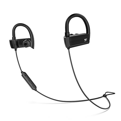 TaoTronics Bluetooth Headphones Wireless in Ear Earbuds, Sports Earphones with 360° Adjustable Earhooks 15 Hour Playtime