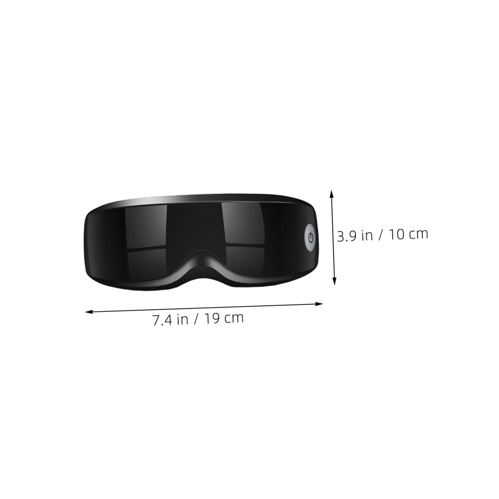 Masajeador de Ojos Recargable 200mah de Silicona Negro | USB de Carga, Banda Elástica Ajustable, Componentes Magnéticos y Electrónicos