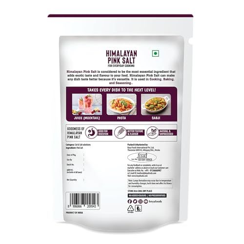 Image of Keya Himalayan Pink Salt 1kg | Mineral rich Salt for Healthy Cooking | Sendha Namak for Healthy Life | Mineral Rich Salt | Low Sodium | Packed with 84 Minerals