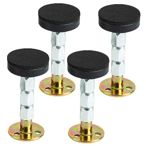 4 Stück Verstellbarer Bettgestell Bettrahmen Anti-Shake-Werkzeug Kopfteil Stopper Teleskopstütze für Bett Schrank Sofa Zimmerwand (84-110 mm) Cover