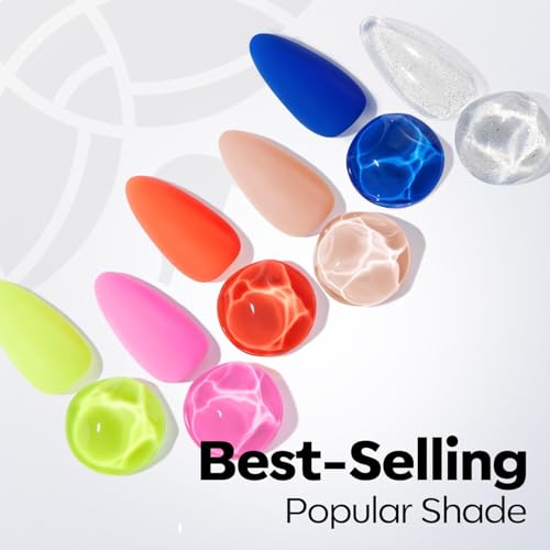 Image of modelones Nude Gel Nail Polish 15ML, Hema Free Summer Pastel Soak-Off UV Gel Polish - 28+Days Long-Lasting Nail Art DIY Manicure Kit Home Salon Women Gifts