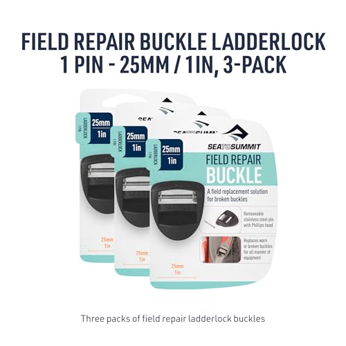 Image of Sea to Summit Field Repair Buckle, Ladderlock 1 Pin - 25mm / 1in, 3-pack