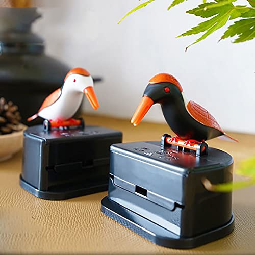 Cute Bird Automatic Toothpick Dispenser - Black Novelty Toothpick Holder For Kitchen Or Bar