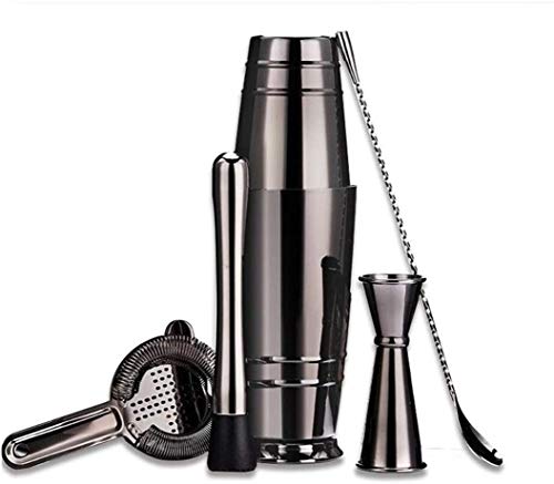 Cocktail Shaker, set de coctelería de acero inoxidable 5 piezas miniatura 3