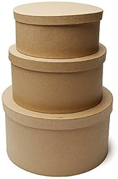 【PAPIER-MACHE STORAGE CONTAINER】 Amazon.com: Factory Direct Craft Handcrafted Paper Mache Round