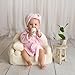 M&G House Newborn Photography Props Bathrobe Outfits Girl Baby Robe Bath Towel Costume Sets 0-6 Months(Pink)