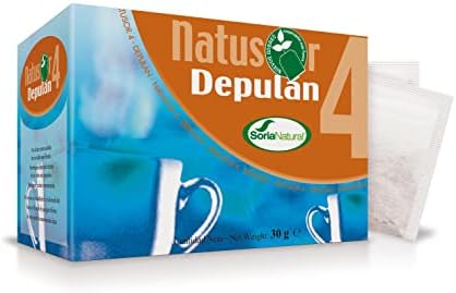 Soria Natural Natusor 04 Depulán – Acción Depurativa y Diurética - Mezcla de Pensamiento, Ortiga Verde, Diente de León y Cola de Caballo para Infusión - 100% Natural - Caja con 20 Bolsitas Filtro