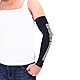 VGEBY 1 Paar Arm Sleeve Sport, Kompressions Armstulpe Arm Sleeve Ellenbogen Schoner UV-Schutz Armsleeve Herren Damen für Outdoor Basketball, Joggen Fitness (Farbe : Schwarz, Abmessung : M)