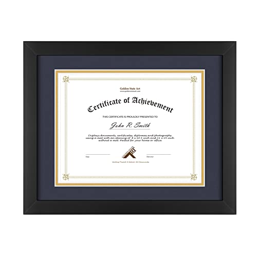 Golden State Art, 11x14 Diploma Frame for 8.5x11 Document &