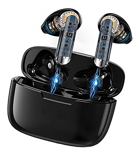 Wireless Earbuds Bluetooth 5.1 Headphones Hi-Fi Stereo with Immersive Sound, Touch Control, 25-Hours Playtime, IPX7 Water-Resistant, Noise Cancelling Mics Earphones for Android and iOS