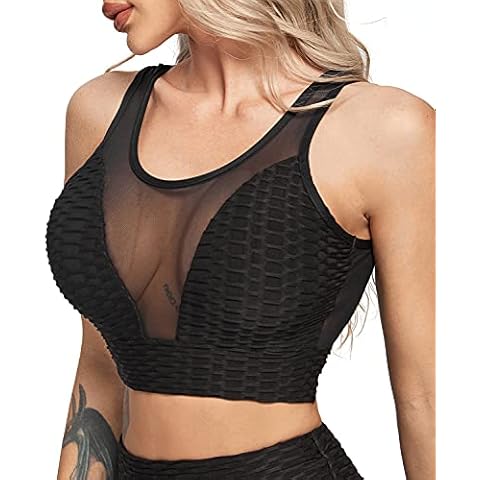 SEASUM Sports Bra Crop Top Cover