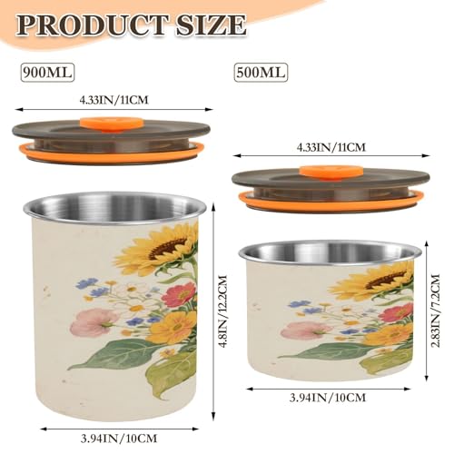 Envase para café hermético acero inoxidable 900ml miniatura 2