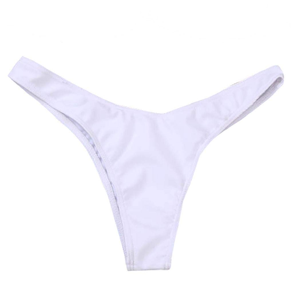 SHOBDW Mujer Traje de Baño Mujer 2019 SHOBDW Playa de Verano Sexy Bikini Tanga Mujer Color Sólido Bañador Shorts Bañadores de Mujer Sexy