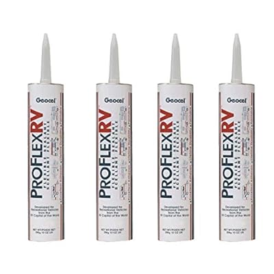 Geocel 28103 Pro Flex Black RV Flexible Sealant - 10 oz. (Quantity 4)