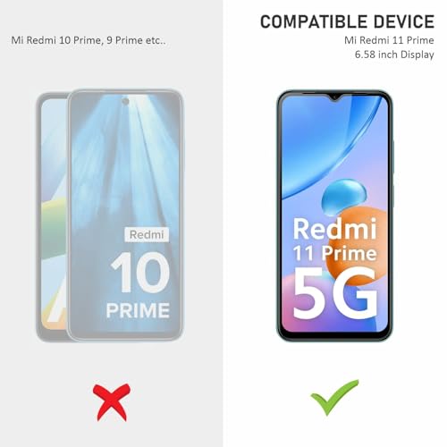 Image of HD Tempered Glass Screen Protector Compatible For Redmi 11 Prime 5G With Edge To Edge Coverage And Easy Installation Kit