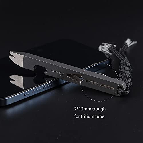 Hamans Titanium Pry Bar Edc Multi Tool With Bottle Opener Wrench Screwdriver Clip Function #TOP4