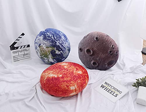 11 Piece Set Space Planet Throw Pillow Covers Solar System Universe Planet Image Decorative Cushion Cover Round Accent Pillow Case 3D Home Decoration Pillows Covers 10X10Inch #TOP4