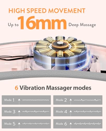Image of Portable Heating Pad for Period Cramps: Cordless Menstrual Heating Pad with 6 Heat Levels and 6 Massage Modes, 3s Fast Heating Gift for Women and Girl(Peach)