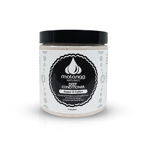 Molonga Naturals Deep Conditioner for Dry Damaged Hair | Hydrating & Rejuvenating Protein Hair Treatment for Natural, Curly, Dry or Coily Hairs | Softens and Repairs Dry Damaged Hairs |
