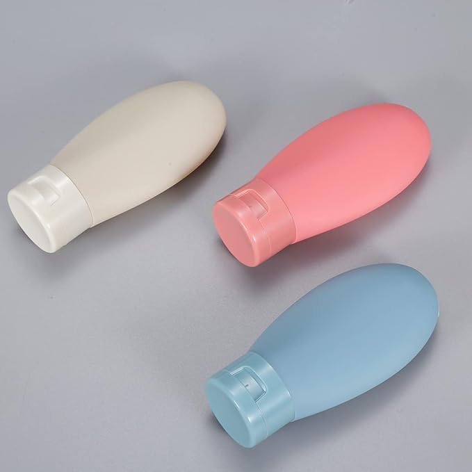 Swimero Travel Bottles Set,60Ml Travel Bottles & Containers,Small Mini Empty Plastic Squeeze Bottles For Travel Toiletries, Shampoo And Conditioner With Storage Bag, Multicolor (3-pcs)-image-30