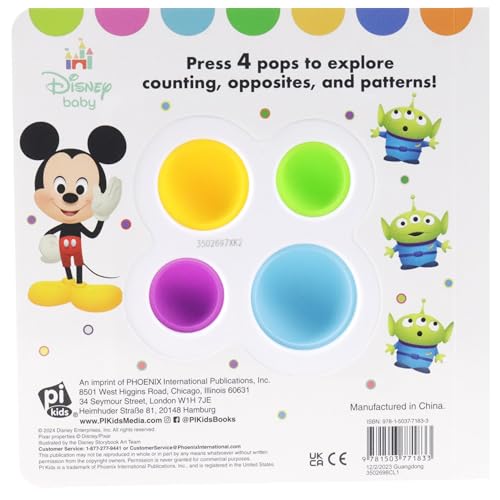 Disney Baby Mickey, Minnie Mouse, Cars, Stitch, and More! - Bouncy Day! Push & Pop - Tactile Fidget Toy Play - PI Kids - Image 2