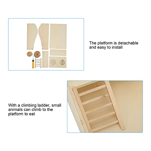 Hamster Sand Bath Container, Durable Hamster Sand Bath Box Easy To Install Wood Unique Design for Guinea Pig - Image 4