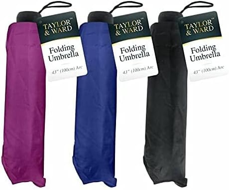 Cathys Candy Cart 43'' (100cm) Folding Umbrella - Travel Umbrella x 1. Assorted Colours With 1 Sent At Random - Image 3