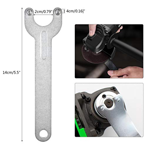 Image of Topbuti 5pcs Grinder Flange Angle Wrench Spanner Metal Lock Nut for Compatible with Dewalt Milwaukee 193465-4 Bosch Black Decker Ryobi Makita 5 inch 5 /8-11 Parts