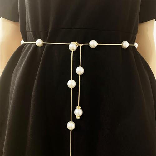 Pearl Waist Belt Adjustable Pearl Waistband Dress Decoration for Women Girls Minimalism Belt Suit Dress Accessories Daily Use4