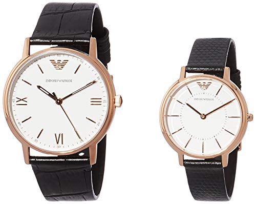 Emporio Armani Leather Analog White Dial Unisex Watch-Ar80015, Black Band (B07GFTQNCH) Amazon Price History, Amazon Price Tracker