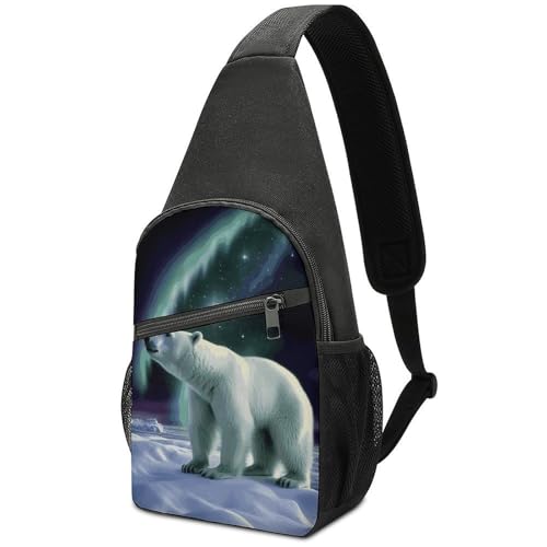 Bolso bandolera pequeño para mujer y hombre Polar Bears miniatura 1