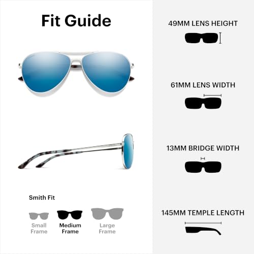 Image of SMITH Langley 2 Aviator Sunglasses - Medium Fit