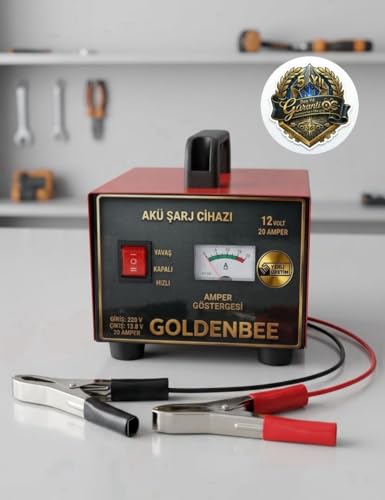 Akü Şarj Cihazı — Goldenbee Profesyonel 12 V 20 Amper 5 Yıl Garanti