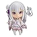 YEARGER Re: Zero - Starting Life in Another World Version Q Nendoroid: Emilia 10 Cm Mouvement Articulaire Figurine d'action 3D PVC Accessoires Multiples Modèle Poupée