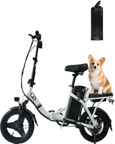 Setohet 14"/20" Foldable Electric Bike, Small Ebike for Adults,Peak 500W Brushless Motor Max Speed 20MPH & Pas Range 18-23 Miles, Mini E-Bike for Commuter/Travel/School 2-5 Days Delievery