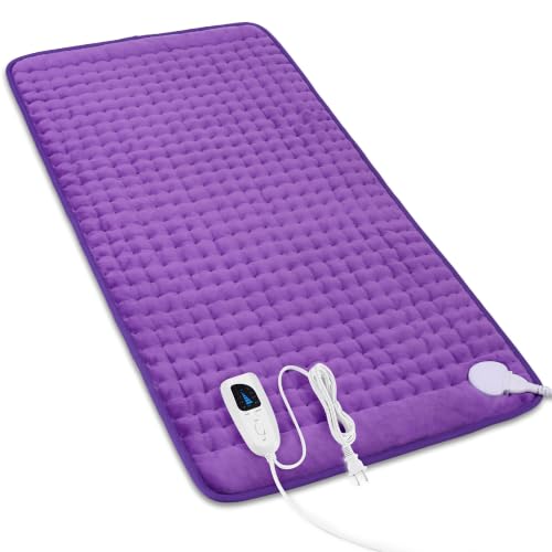 Image of Heating Pad,Electric Heating Pads,Heating Pad for Back,Purple,33x17 Inch