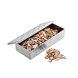 Amazon Brand - Umi Grill-Smoker-Box für BBQ-Grill-Holzchips – Edelstahl, rostfreier Barbecue-Fleisch-Smoker für Holzkohle- und Gasgrills | Smoker-Zubehör(Quadrat)