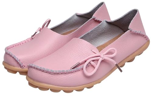 Image of Women's Leather Slipper Loafers Flat Shoes Slip-Ons