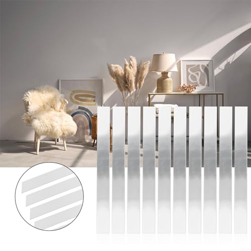 ReachMall 10pcs Mirror Wall Stickers, Long Strip Acrylic Self Mirror Tiles Mosaic Wall Sticker for Bedroom, Living Room, Dining Room (Silver) - Cosy Home Interiors ReachMall 10pcs Mirror Wall Stickers, Long Strip Acrylic Self Mirror Tiles Mosaic Wall Sticker for Bedroom, Living Room, Dining Room (Silver) - Image 7