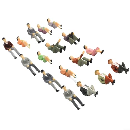 Lot de 50 figurines peintes modèle assis à l'échelle 1:32 pour tracés ferroviaires de piste 1, dioramas, scènes de rue et modélisation architecturale