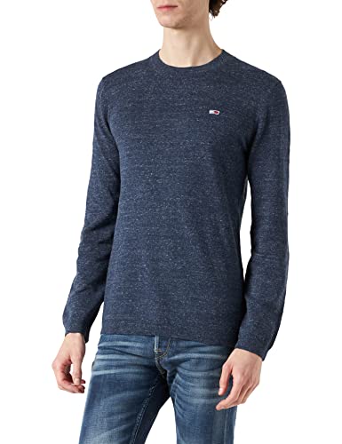 Image of Tommy Jeans Men's TJM SLUB Grindle Sweater, Twilight Navy, XL
