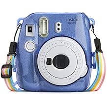 PHOTO4LESS Glitter Hard Case for Fuji Instax mini Cameras- Cobalt Blue, Top Value!