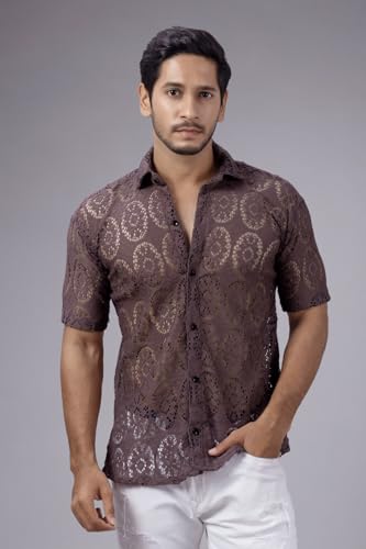 Image of Wear a net Shirt Over a Contrasting t-Shirt or Tank top for a Stylish Layered Look.