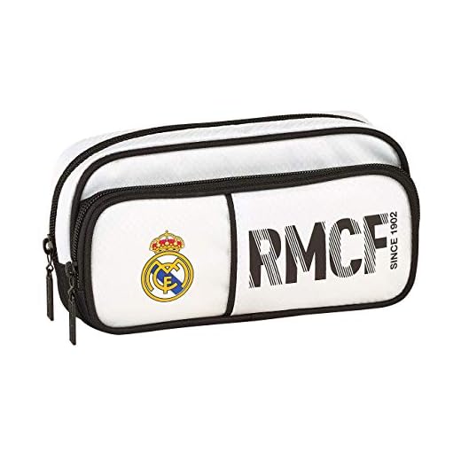 Real Madrid Equipaje para niños, Unisex, Blanco, 21 cm