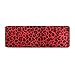OREZI Red Leopard Print Cheeath Runner Rug Non Slip Hallway Entry Carpet Kitchen Rug for Home Dining Living Room Bedroom 72