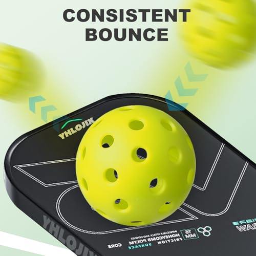 Image of 4 Pack Outdoor Pickleball Balls with Mesh Bag, Premium Pickle Balls with High Visibility, Consistent Flight & Reliable Bounce, 40 Holes Outdoor Pickleballs for Every Skill Level