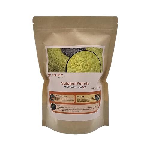 J PLUS T - J PLUS T Garden Sulphur Pellets 99.9% Elemental Sulfur for Soil PH Adjustment Soil Acidifier for Blueberries Strawberries Flower Plants Hydrangea Azaleas Camellia Gardenia Hemlock Holly 1.5LB