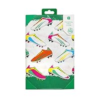 Talking Tables Paquete De 12 Vasos De Papel De Fútbol Perfectos Para Fiestas De Cumpleaños Para Niños O Niñas, Tamaño 250 Ml, Blanco Y Dorado